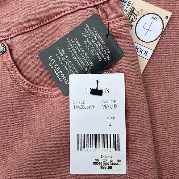 NWT Liverpool Abby Skinny Ankle in Mauve Blush Size 4/27 - Picture 5 of 13